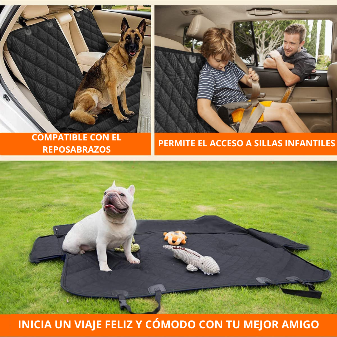 Protector de Asiento 4 en 1 para Mascotas | PawPal™ – Impermeable, Antideslizante y Lavable