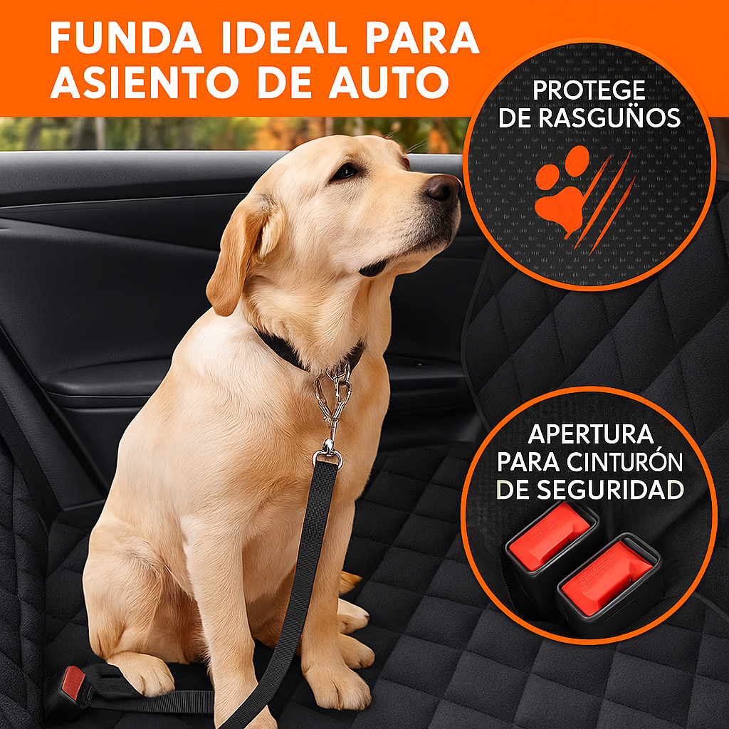 Protector de Asiento 4 en 1 para Mascotas | PawPal™ – Impermeable, Antideslizante y Lavable